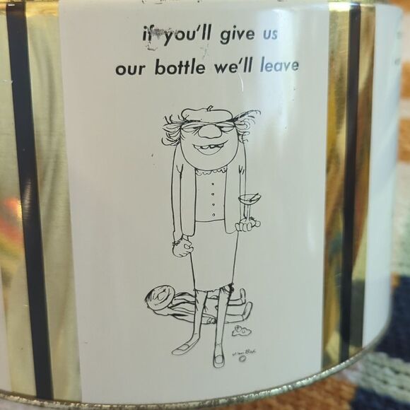 MCM Fabcraft Ice Bucket Funny Cartoon Insulated Metal Cork Barware - Picture 12 of 16